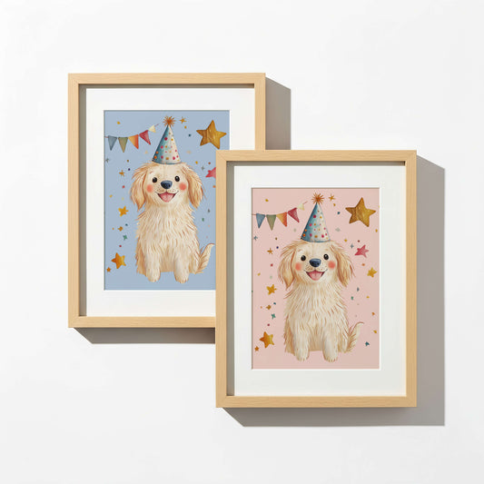 Golden Retriever Puppy Wall Art Print | Unframed