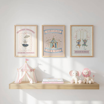 Circus Bear Words To Grow | Unframed