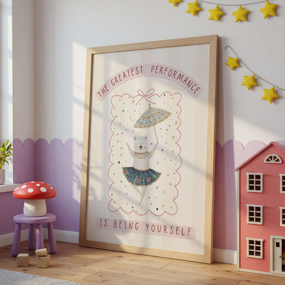 Circus Bear Words To Grow | Unframed