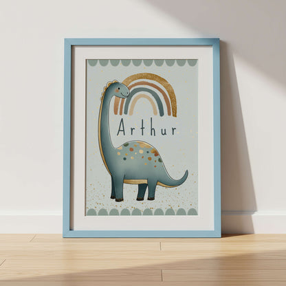Personalised Diplodocus Dinosaur Print | Unframed