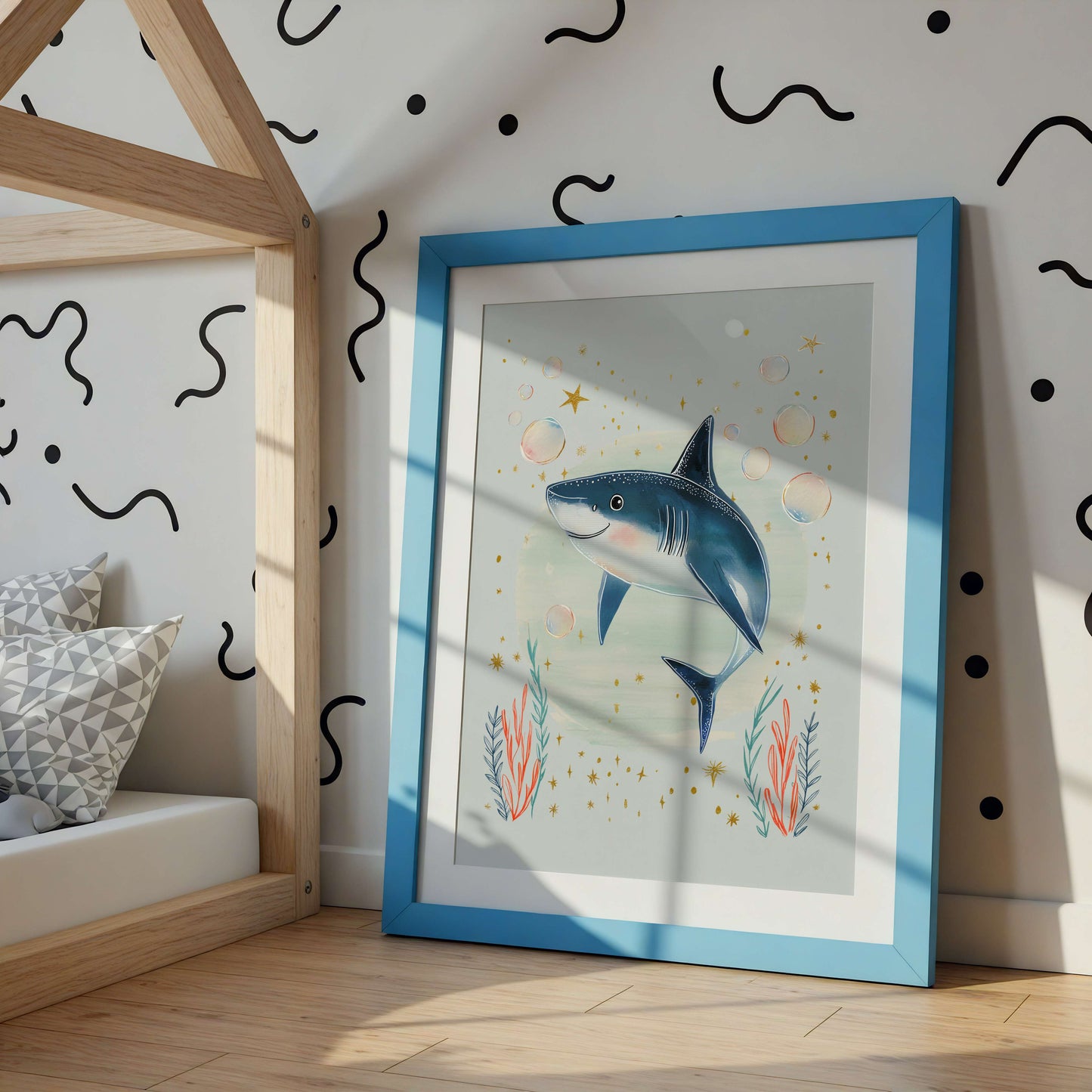 Gentle Ocean Shark Print | Unframed