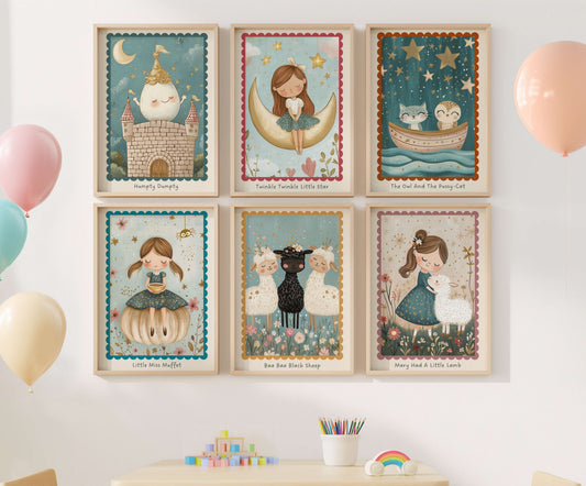 Nursery Rhyme Wall Art Prints | Sarah Gallagher Design