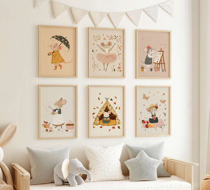 Bedtime Mouse Print | Unframed