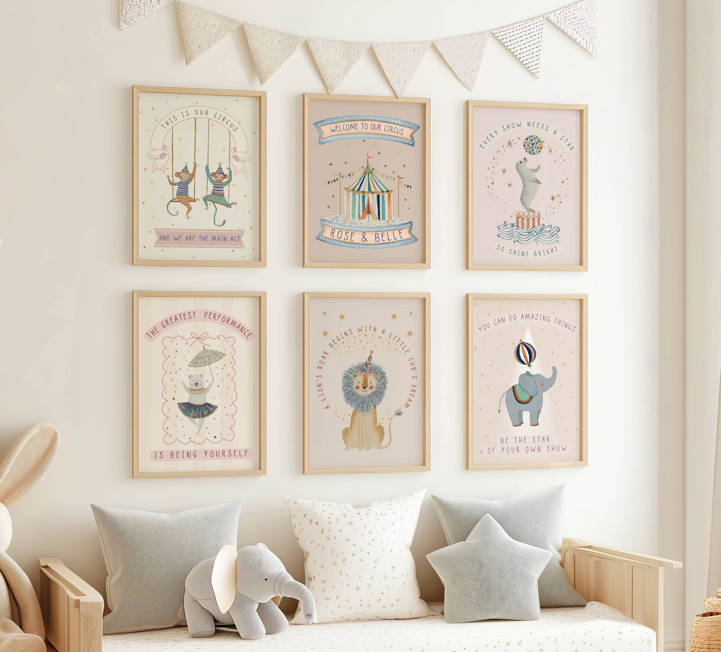 Circus Bear Words To Grow | Unframed