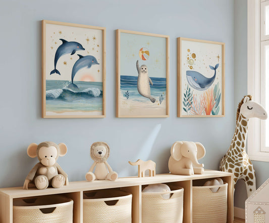 Paper finish options for The Seal art print — smooth cotton and textured alpha cellulose finishes available