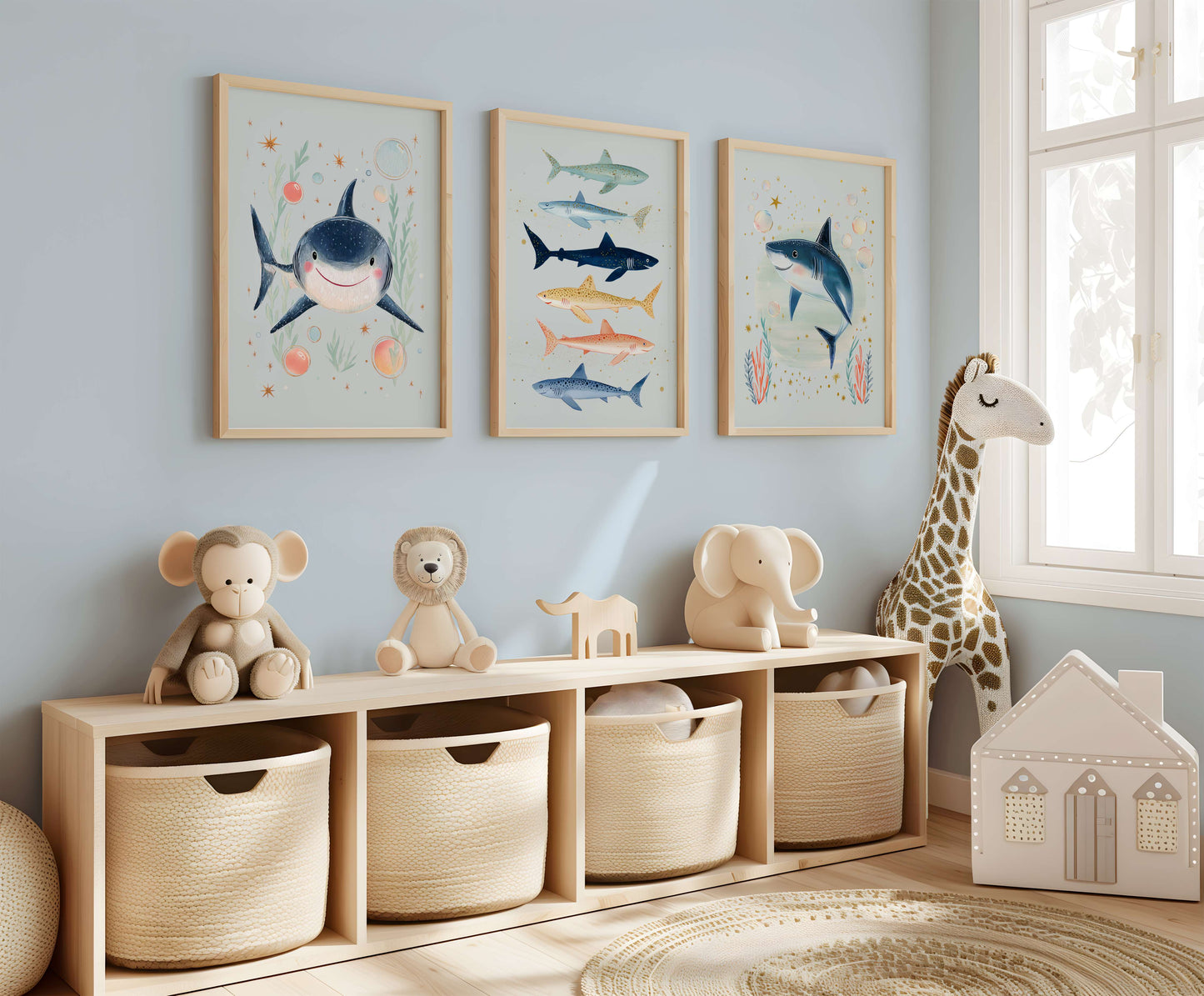 Gentle Ocean Shark Print | Unframed