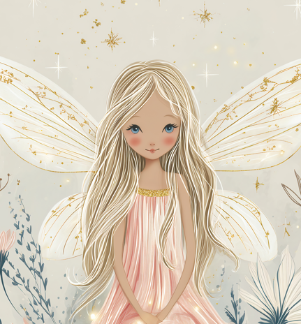 Flower Fairy Quote Wall Art Set of 3 | Unframed