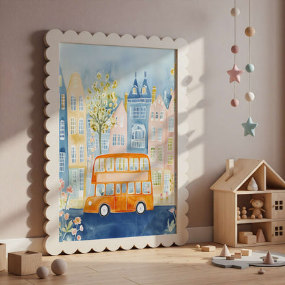 London Red Bus Wall Art Print | Unframed