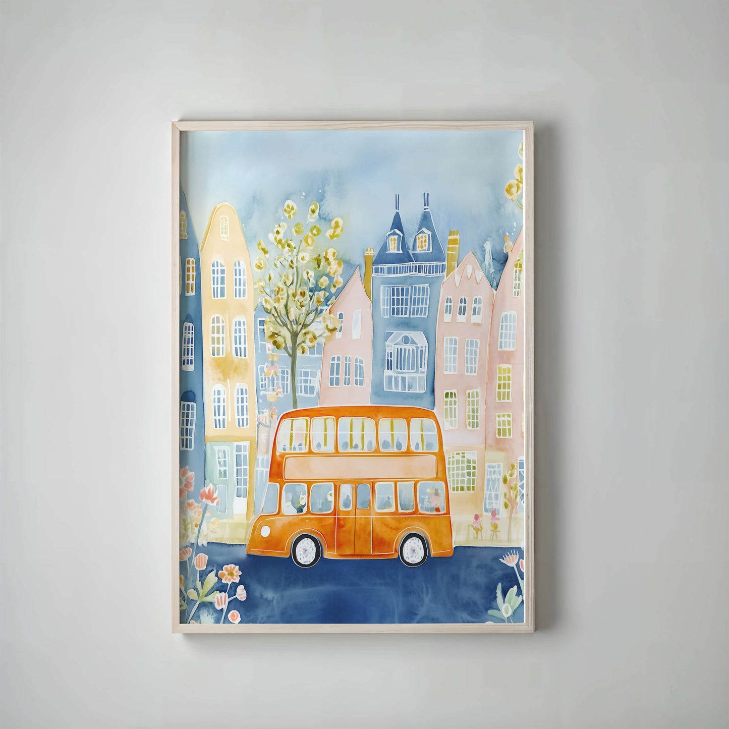London Red Bus Wall Art Print | Unframed