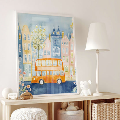 London Red Bus Wall Art Print | Unframed
