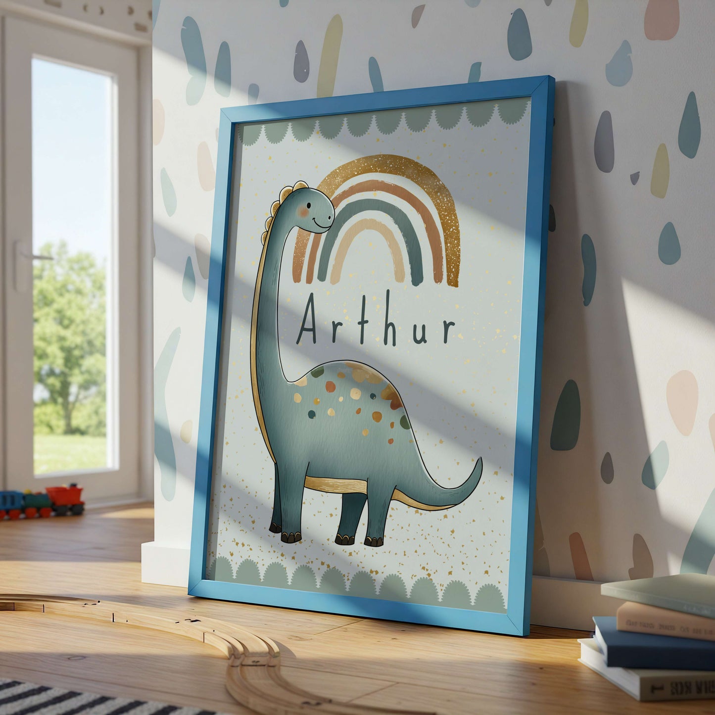 Personalised Diplodocus Dinosaur Print | Unframed