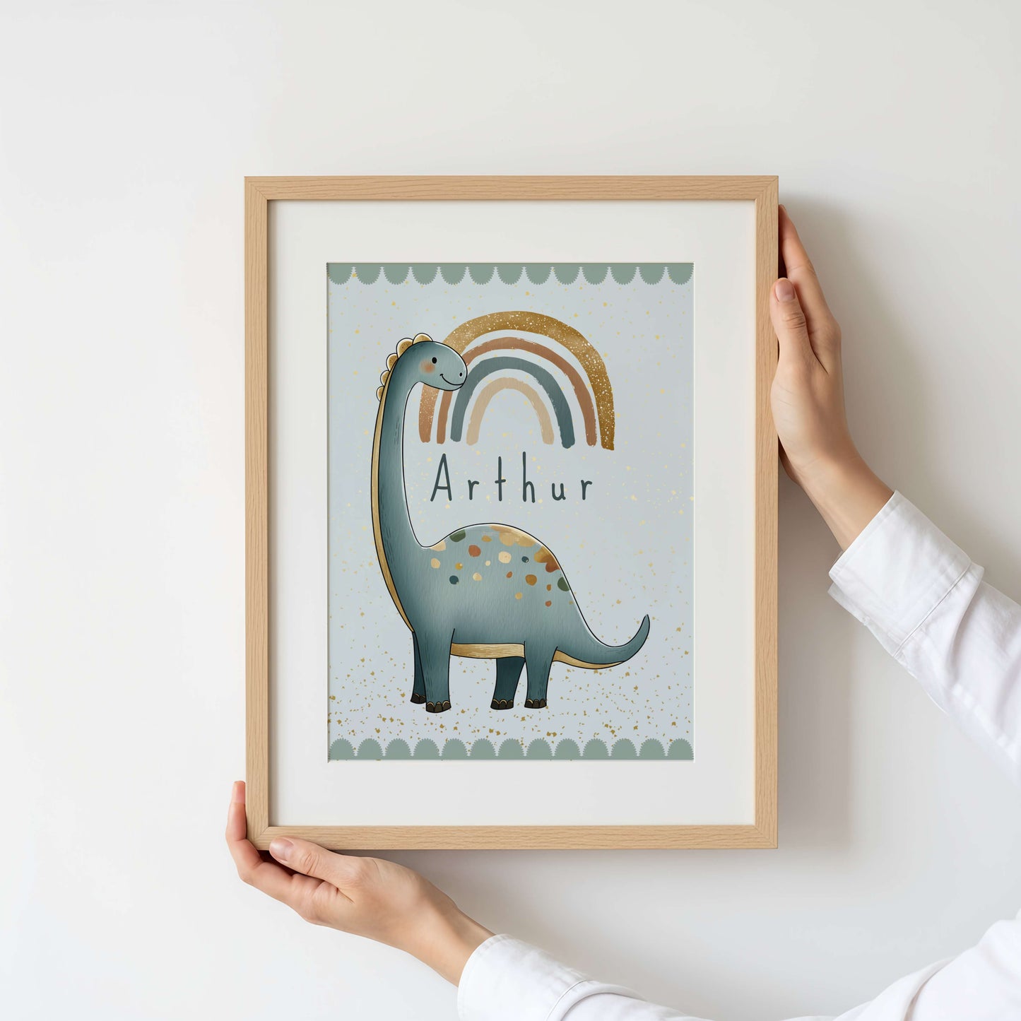 Personalised Diplodocus Dinosaur Print | Unframed