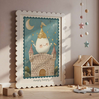 Humpty Dumpty Nursery Rhyme Print | Unframed