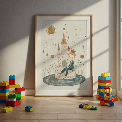 Little Prince Castle Wall Art Print | Unframed