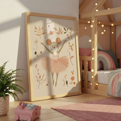 Ballerina Mouse Print | Unframed