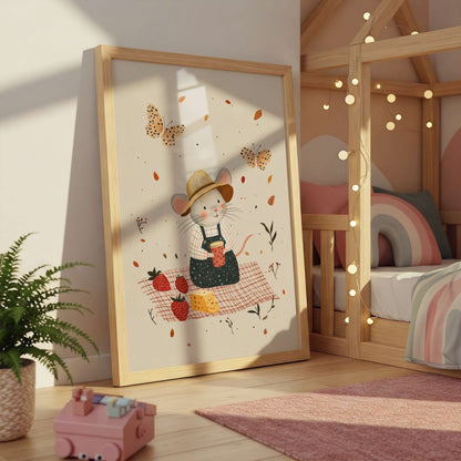 Picnic Mouse Print | Unframed