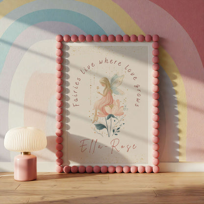 Personalised Fairy Quote Wall Art Print | Unframed