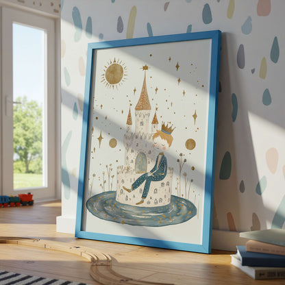 Little Prince Castle Wall Art Print | Unframed