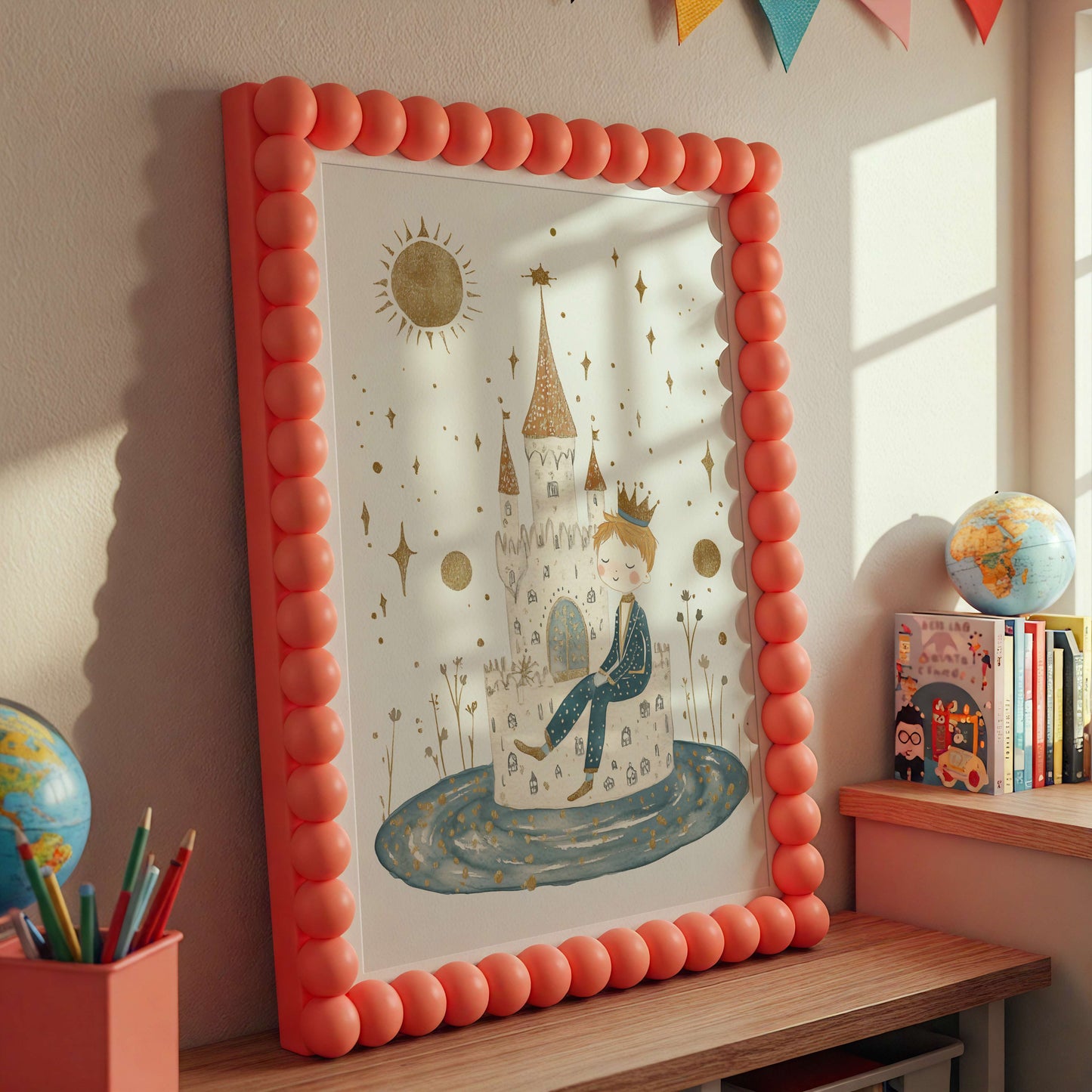 Little Prince Castle Wall Art Print | Unframed