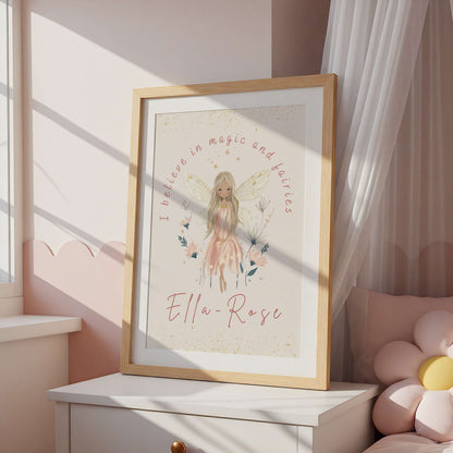 Personalised Fairy Quote Wall Art | Unframed