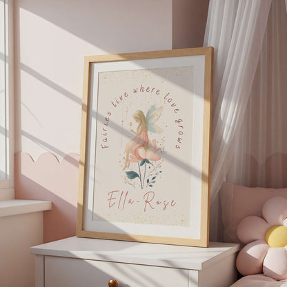 Personalised Fairy Quote Wall Art Print | Unframed