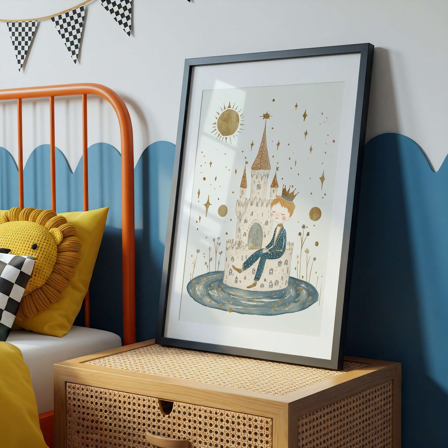 Little Prince Castle Wall Art Print | Unframed