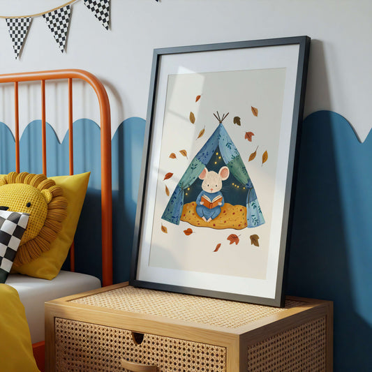 Reading Mouse Print | Unframed