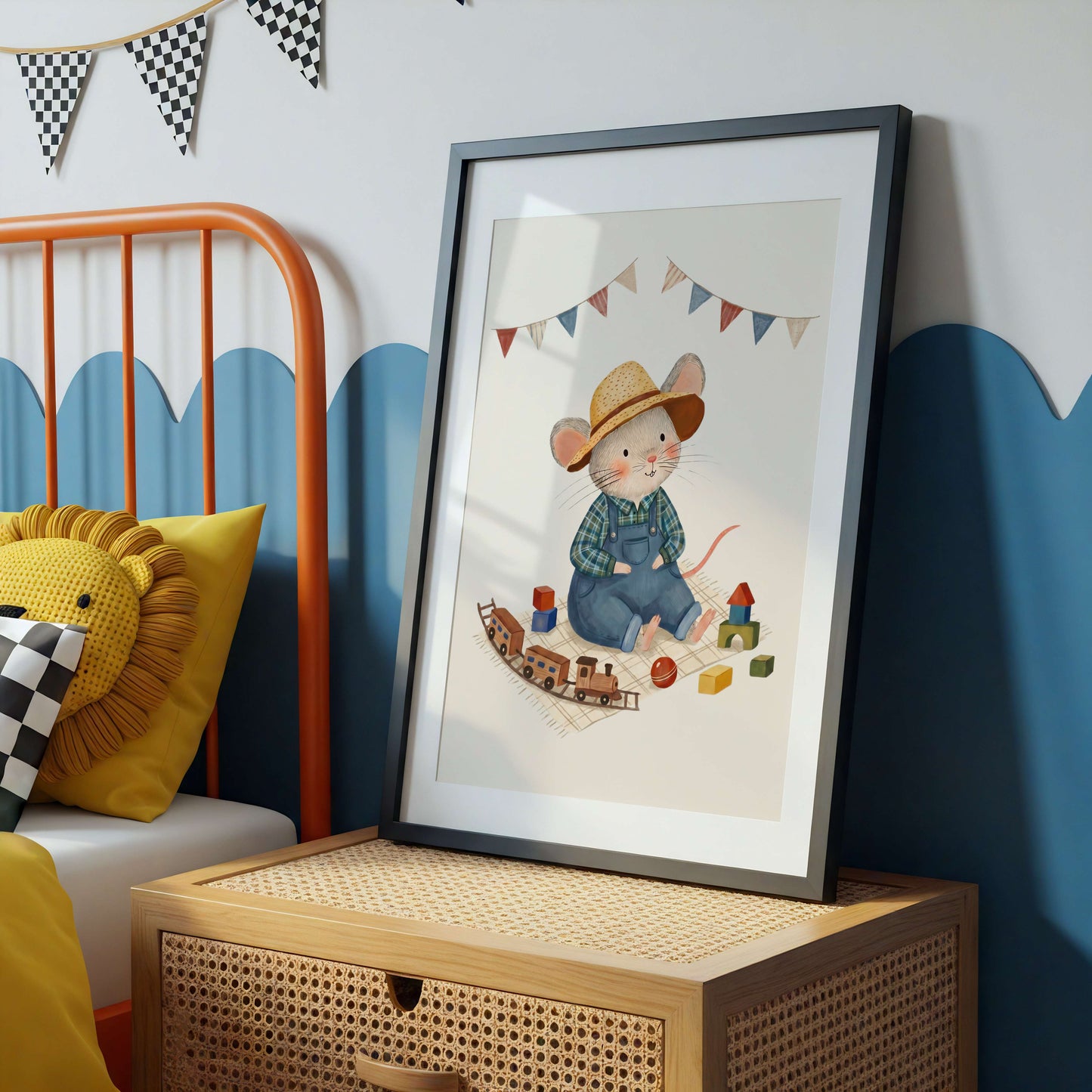 Little Builder Mouse Print | Unframed
