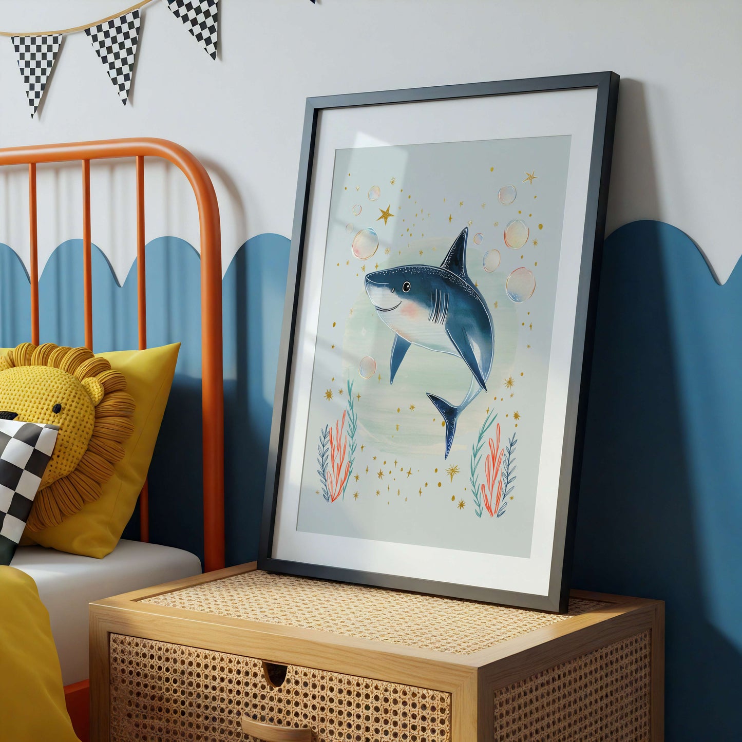 Gentle Ocean Shark Print | Unframed