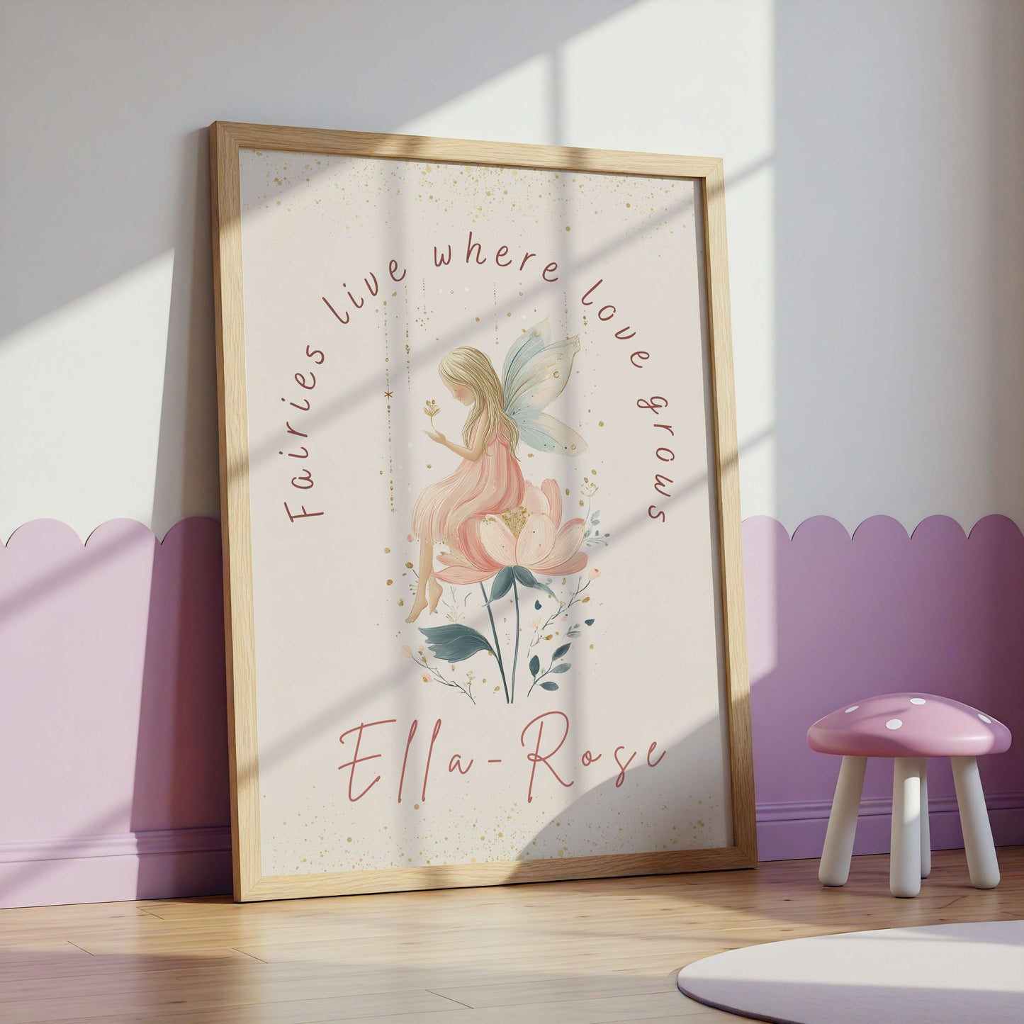 Personalised Fairy Quote Wall Art Print | Unframed