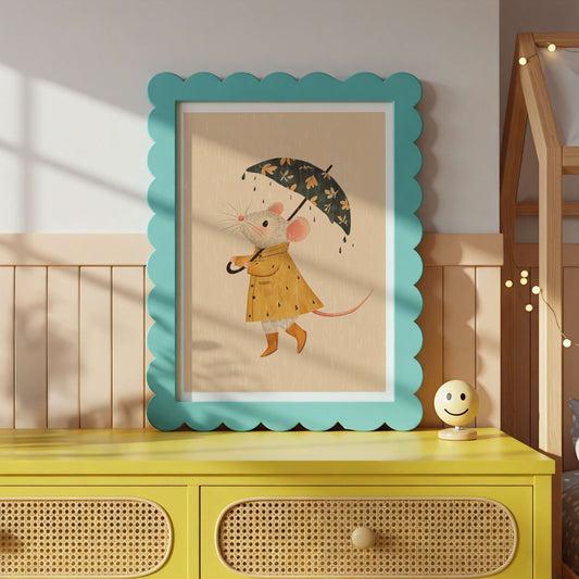 Rainy Day Mouse Print | Unframed
