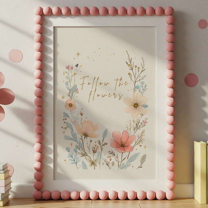 Rose Flower Fairy Quote Wall Art Set of 3 | Unframed