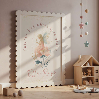 Personalised Fairy Quote Wall Art Print | Unframed