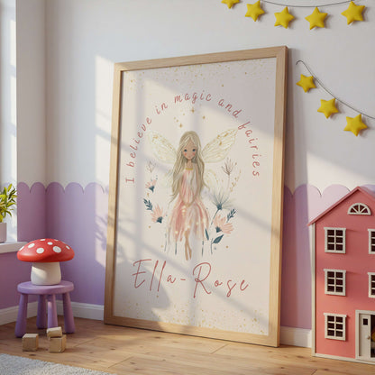 Personalised Fairy Quote Wall Art | Unframed