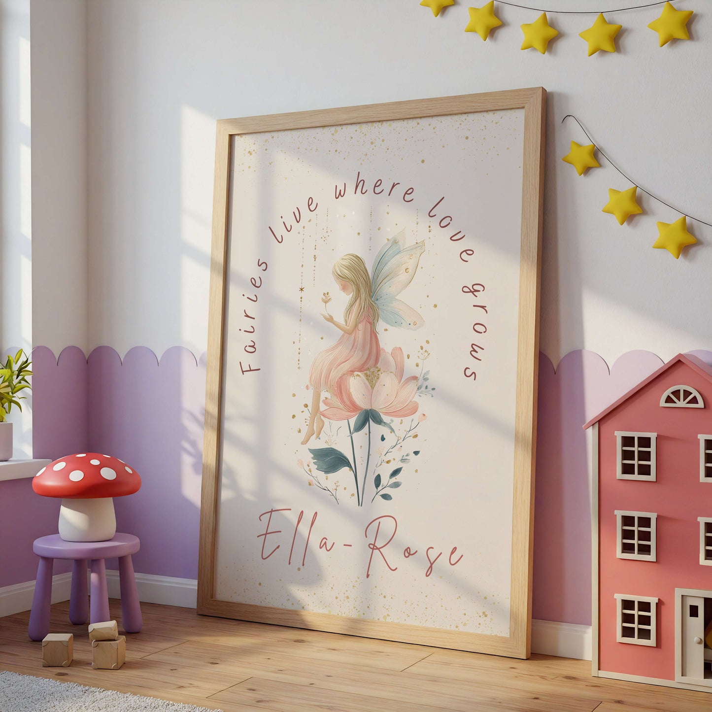 Personalised Fairy Quote Wall Art Print | Unframed