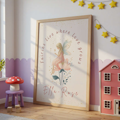 Personalised Fairy Quote Wall Art Print | Unframed