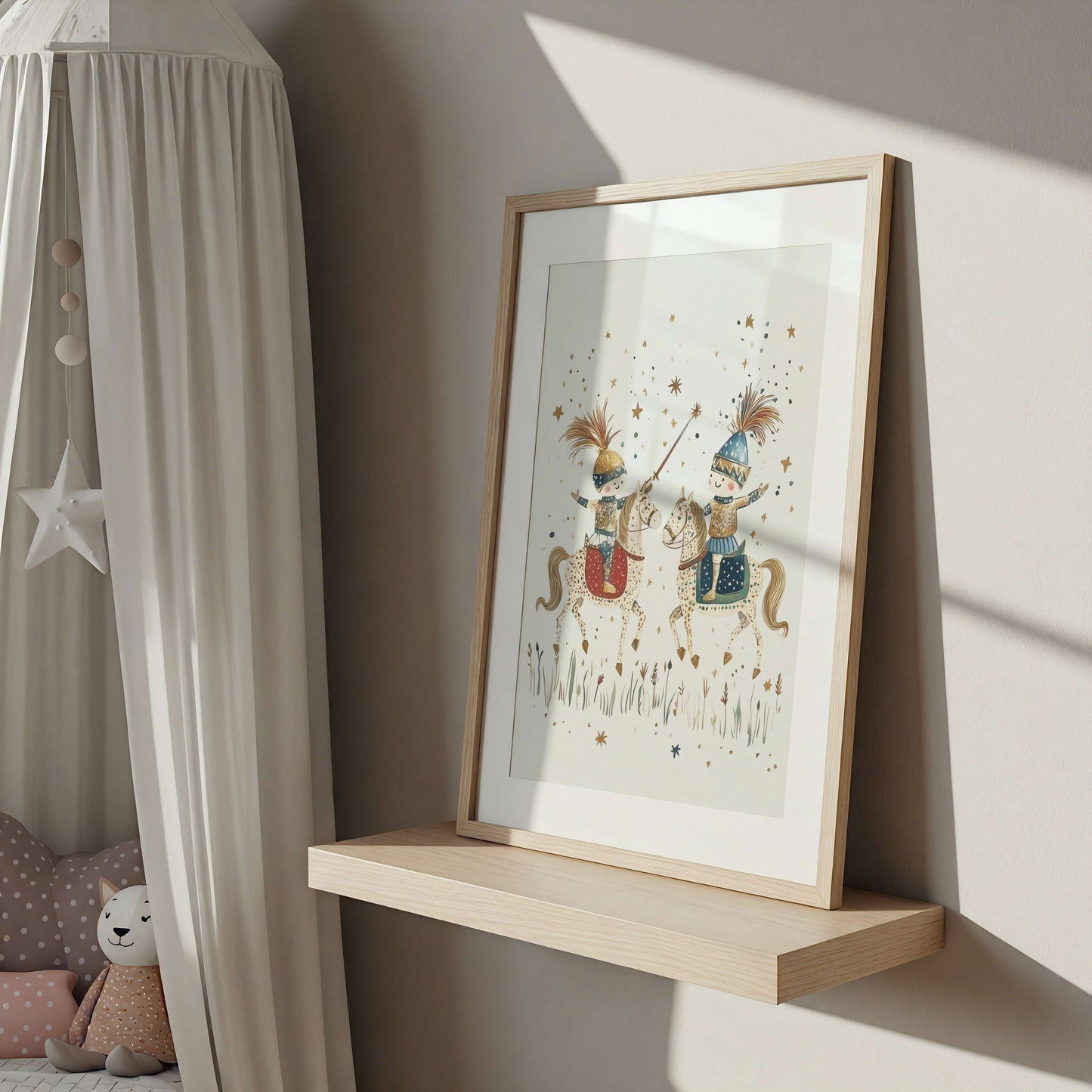 Fairytale Knights Wall Art Print | Unframed