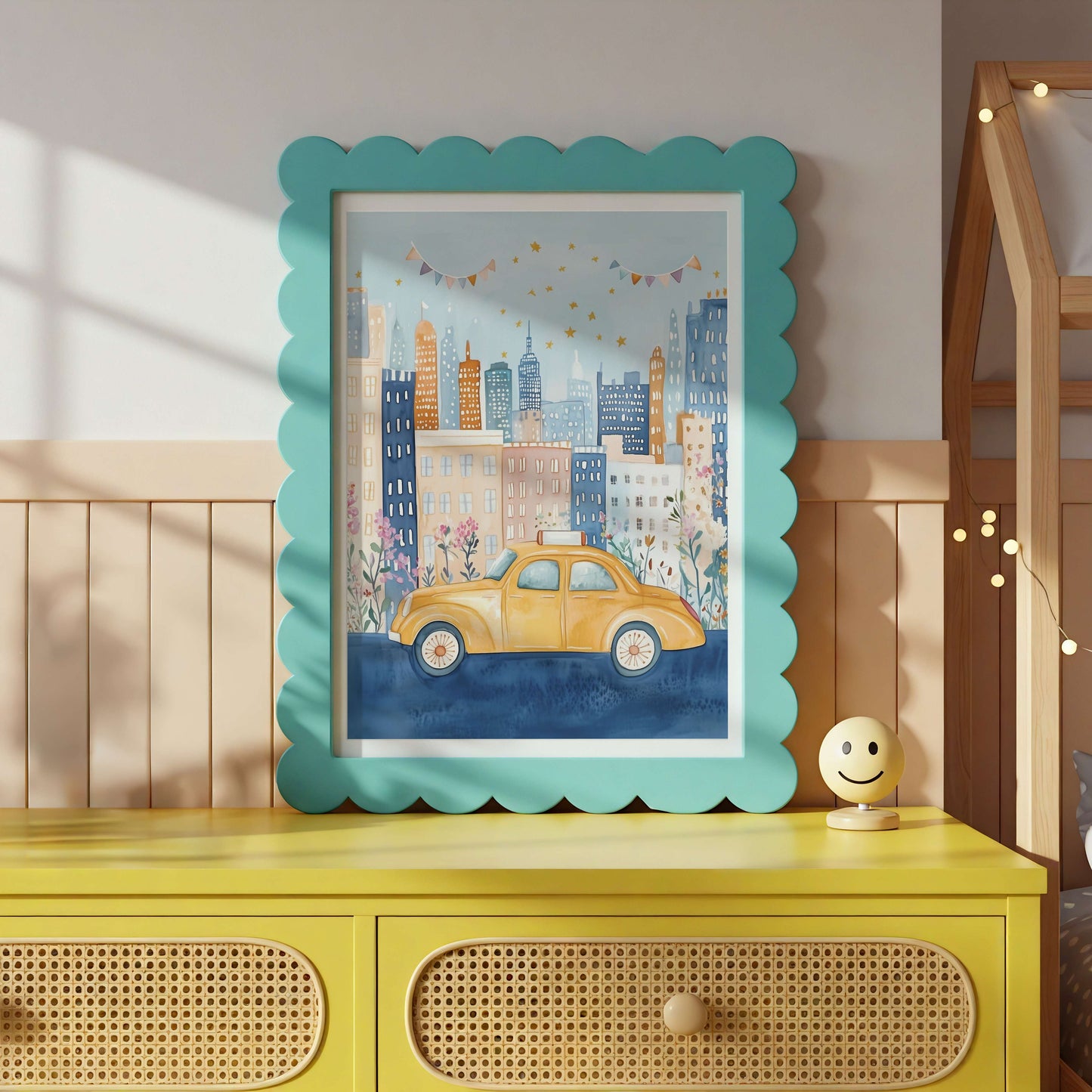 New York Taxi Wall Art Print | Unframed