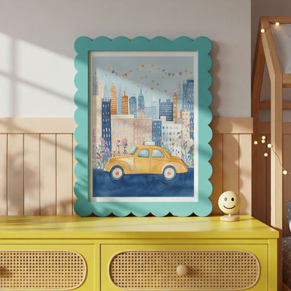 New York Taxi Wall Art Print | Unframed