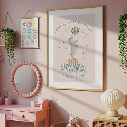 Circus Seal Words To Grow | Unframed