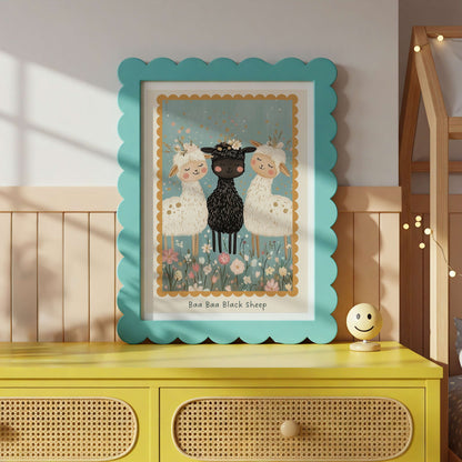 Baa baa Black Sheep Nursery Rhyme Print | Unframed
