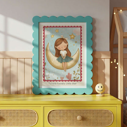 Twinkle Twinkle Little Star Nursery Rhyme Print | Unframed
